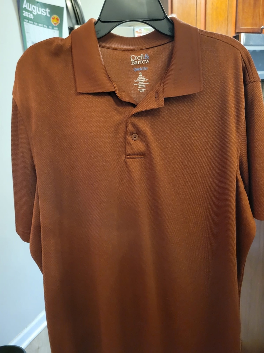 croft & barrow Men's Rust Brown Polo Shirt
